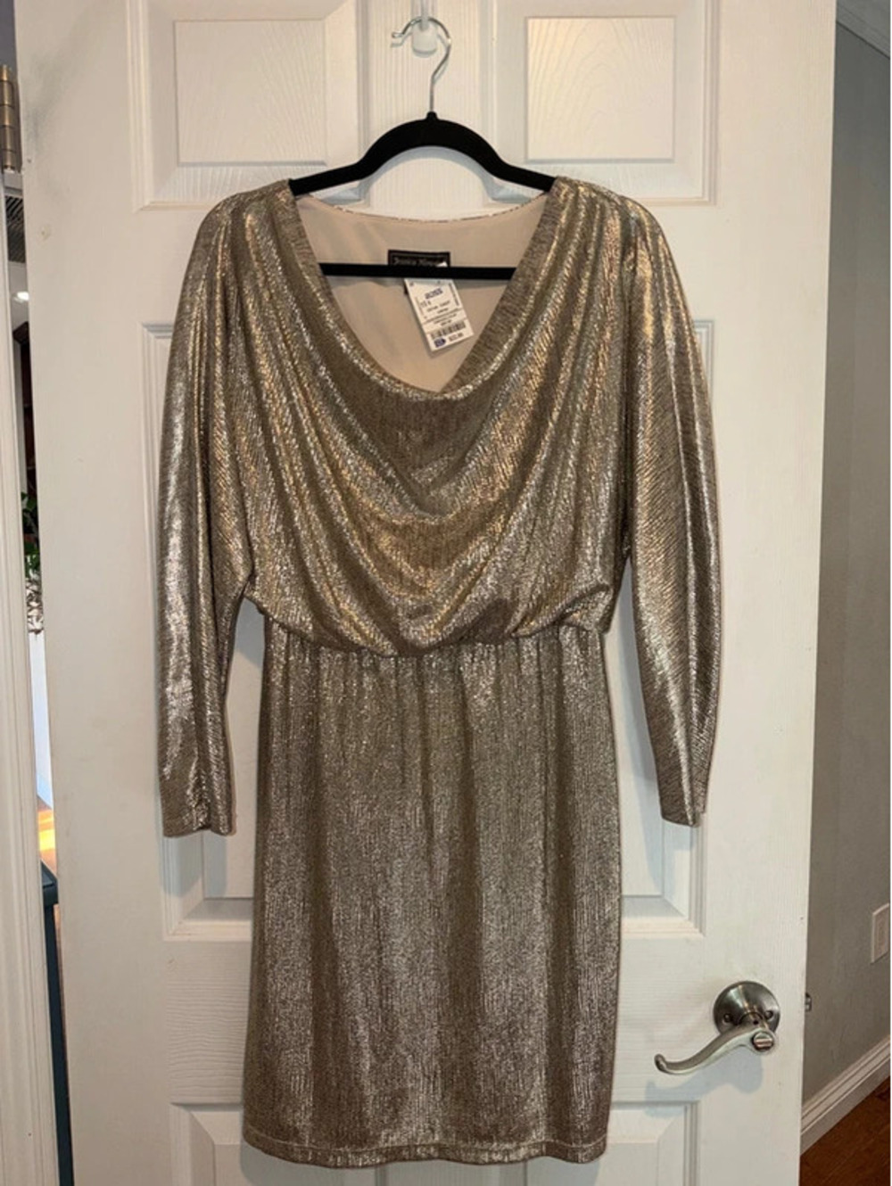 Jessica Howard Metallic Silver/Gold Cocktail Dress
